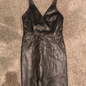 Black leather dress low back size 8 north beach